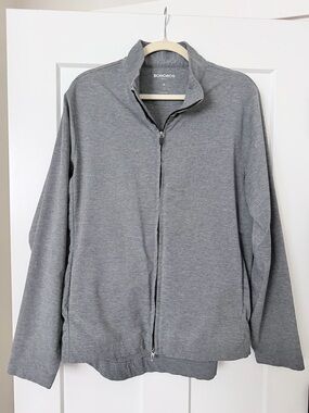 Bonobos Golf Jacket Men’s Medium Gray Full Zip Performance Stretch Packable